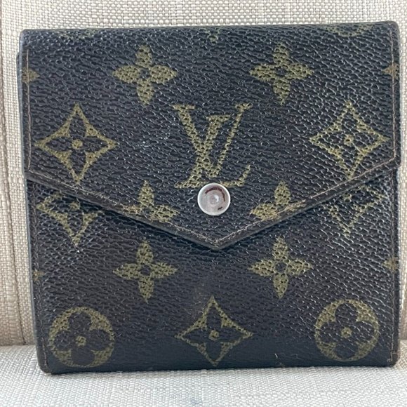 Vintage Louis Vuitton Wallet Brown Monogram Leather Card Holder Made in France - Picture 2 of 13